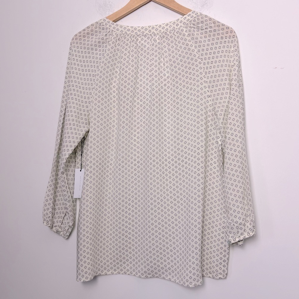 Velvet by Graham & Spencer Modern Tiny Floral Patterned Cream Blouse NEW Scandi - Picture 11 of 13